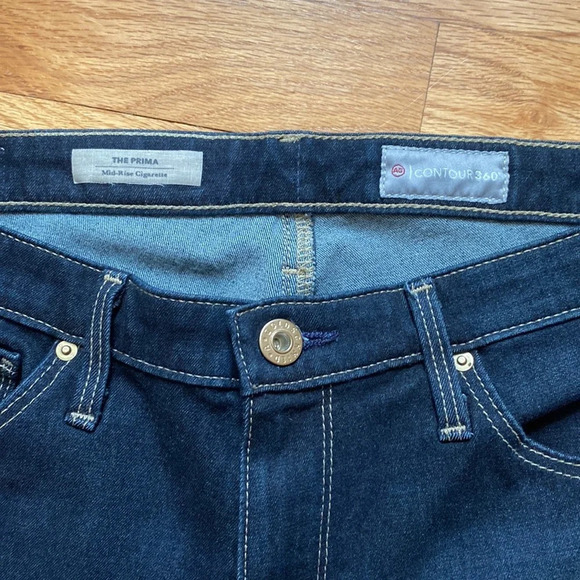 AG Adriano Goldschmied Contour 360 The Prima Mid-Rise Cigarette Jeans Dark Wash - Picture 4 of 11